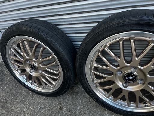 ワゴンR N-BOX タント 美品 ビートステージ MT-C 16インチ 5.0 +45 4H100 中古 ダンロップ ル・マンファイブ 165/50R16 セット