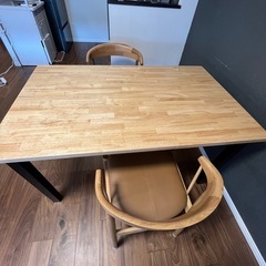 購入価格13.3万、テーブル(脚分解OK)＋椅子2脚（3点セット）／直接引取・現金手渡し／平日受け渡しOKの画像