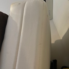 シングルベッド　白　脚なしの画像