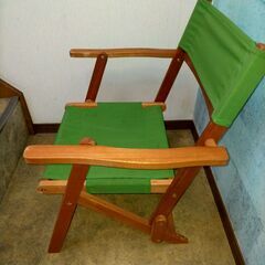 木製ローチェア色違い2脚セット　アウトドア　キャンプの画像