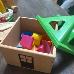 木のおもちゃセットの画像