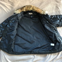 JEAN-COX Mサイズ ラビットファー付き中綿ジャケット ブラックの画像