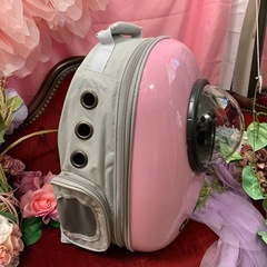 ロケットリュックピンクカラー小型犬、猫
の画像