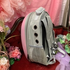 ロケットリュックピンクカラー小型犬、猫
の画像