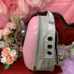 ロケットリュックピンクカラー小型犬、猫
の画像