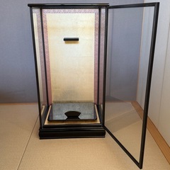 【美品／使用1回のみ】羽子板・破魔弓用 ガラスケース 20号 漆塗り 高級仕様の画像