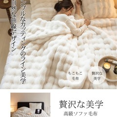 ふわとろ毛布 ホワイト セミダブルサイズの画像