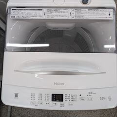 【高年式・コンパクトサイズ】全自動洗濯機 Haier ハイアール JW-U55B 5.5kg 2025年製 幅52.6cm：ホワイトの画像