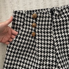 千鳥柄　キュロット　ショートパンツの画像