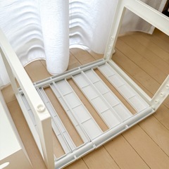 【1/4まで】ニトリ シンク下収納 伸縮ラック＋コロ付きストッカーセット【50円】の画像