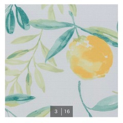 ニトリレモン柄カーテン　丈200✖️幅100   4枚セットの画像