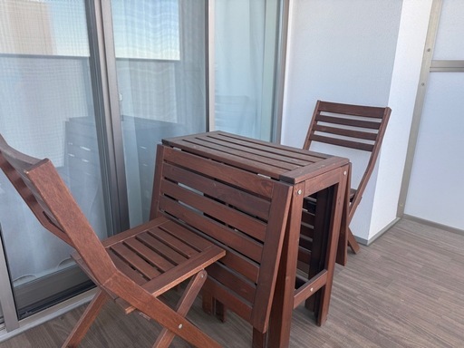 希少廃盤品】IKEA APPLARO エップラロー 折りたたみ テーブル＆チェア2