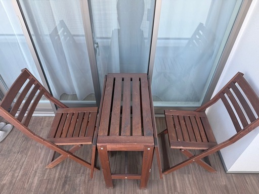 希少廃盤品】IKEA APPLARO エップラロー 折りたたみ テーブル＆チェア2