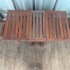 【取引完了】IKEA APPLARO   エップラロー 折りたたみ テーブル＆チェア2脚の画像