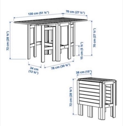 希少廃盤品】IKEA APPLARO エップラロー 折りたたみ テーブル＆チェア2