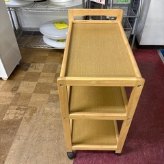【ジャングル深井店】★キャスター付き キッチンワゴン ナチュラル 収納家具 家具 堺市 深井 【FU3200】の画像