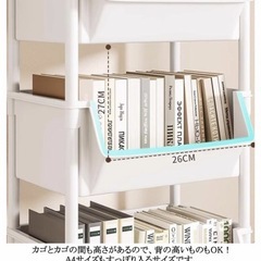 キャスター付きスリムマルチワゴンの画像