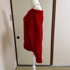 【SNIDEL】フォックスカシミアオフショルニットトップス（RED）の画像