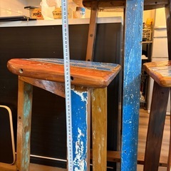 アジアン家具⭐︎アンティークハイテーブル&チェアセット (yoshitakec