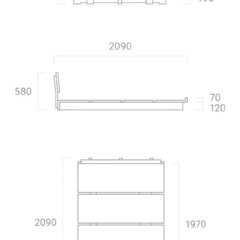 セミダブルベッド ベッドフレーム SOLDI ブラックの画像