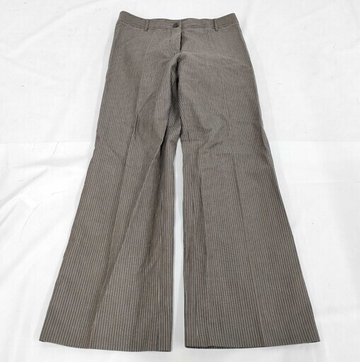 Max Mara マックスマーラ パンツ サイズ40 ストライプ柄 コットン×ラミー レディース