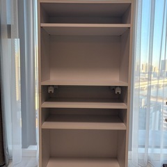 隠せるカウンター下収納 棚タイプ2個セットの画像