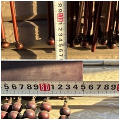 ★アジアン★オシャレ 木製 ビーズカーテン・長さ175cm×幅85cmの画像