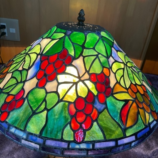 ステンドグラス テーブルランプ ぶどうモチーフ