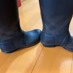 HUNTER レディース オリジナル トール レイン ブーツ - ネイビー の画像