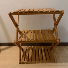 キャンプ用折り畳み3段ラックの画像