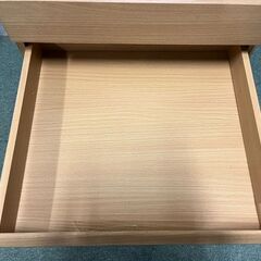 木製 3段 デスクワゴン 袖机 キャスター付 幅48cm×奥行47cm×高さ62cm の画像