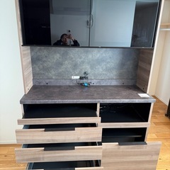 【美品】パモウナ 日本製 食器棚の画像