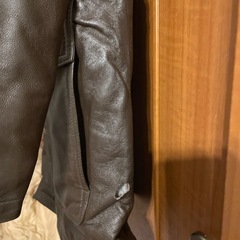 本革　コート　ダークブラウン　訳ありの画像
