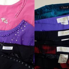 社交ダンス衣装◆ワンピース3点＋スカート4点◆レディスＭサイズの画像