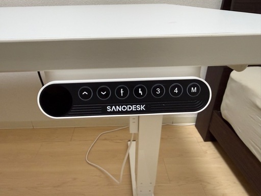 〈美品〉【電動昇降デスク】SANODESK EC5 天板　白色　幅140×奥行き70  高さ調整可能