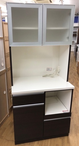 【ドリーム川西店御来店限定】☆ジモティー見たよ♪割引☆ ニトリ 2枚扉食器棚  クリーニング済み 【2125560000042573】