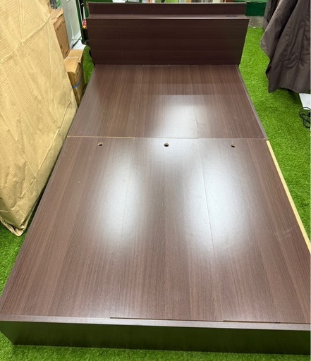 ナカムラ セミダブル 割引 コンセント収納付き木製ベットフレーム