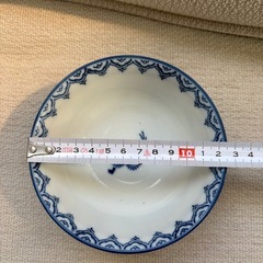 ご飯茶碗　唐子柄　青色の画像