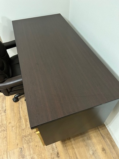 デスク＆本革ワークチェア セット／幅120cm／書斎・在宅ワーク向け