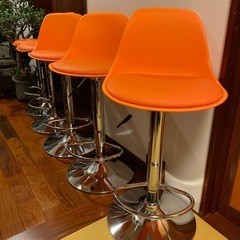 バーチェア　美品　昇降式　1脚2500円　 大川家具の画像