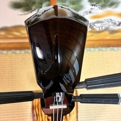 1月7日終了！沖縄三線！黒木上質黒檀！知念大工型！本張り【一枚張り】⑤の画像