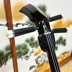 沖縄三線！黒木上質黒檀！知念大工型！本張り【一枚張り】⑤ (ちょこ