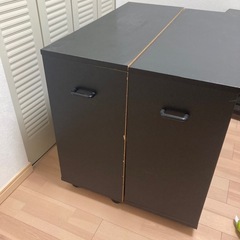 キャスター付き収納棚2つセット　カラーボックスの画像