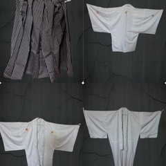 KYOETSU 男性用 着物セット 白・ストライプの画像