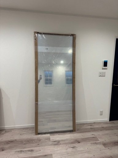 【未使用】IKEA HOVET ホーヴェット 全身鏡アルミフレーム 大型ミラー 未使用】IKEA HOVET ホーヴェット 全身鏡アルミフレーム 大型ミラー