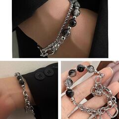 メンズꕤレディース/ ビーズ チェーン ブレスレット(新品）の画像