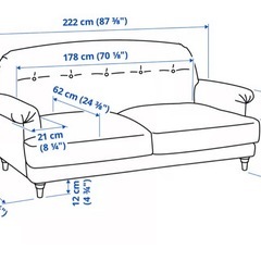 ソファ　IKEA エスポーダ　三人掛けの画像