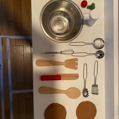 おもちゃ　子供用キッチン　木製の画像