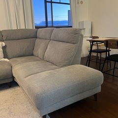 ニトリ 三人掛けソファ ダークグレー 2025年購入の画像