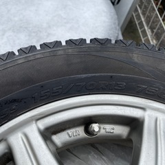 冬用タイヤ、軽トラ使用可（155/70R 13）の画像